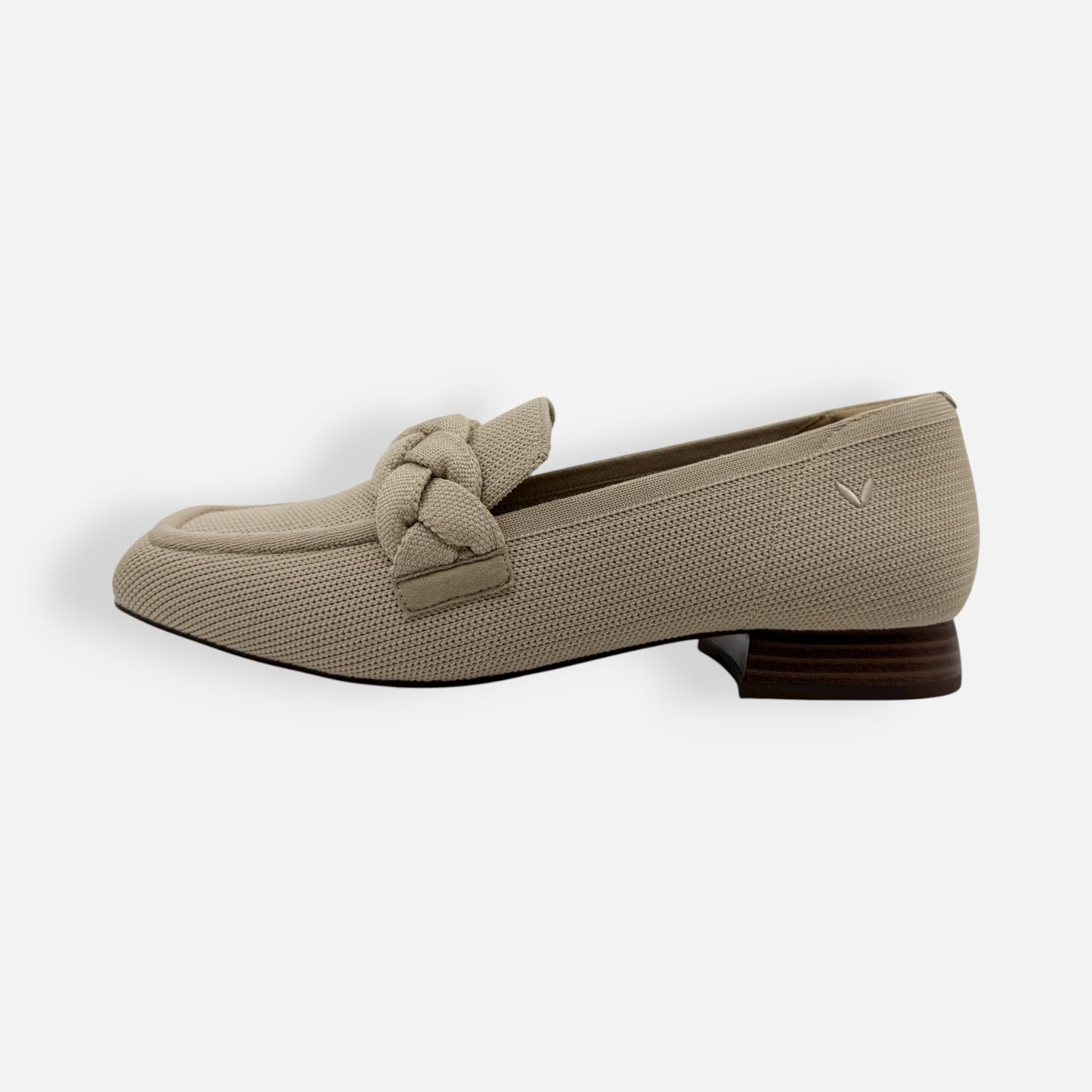 Vivaia Beige Caitlin Square-Toe Knot Loafers EU40.5 ~ AU9.5