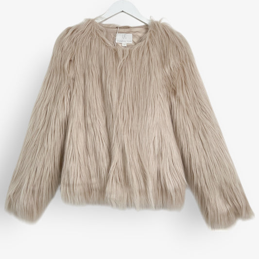 Unreal Fur Nude Cream Faux Fur Dream Jacket Medium ~ AU10