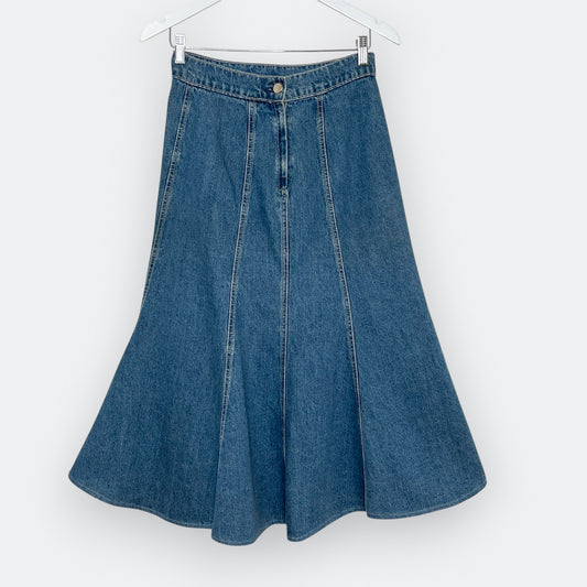Bianca Spender X Nobody Denim Blue Kick Pleat Bebe Skirt AU8 ~ Small