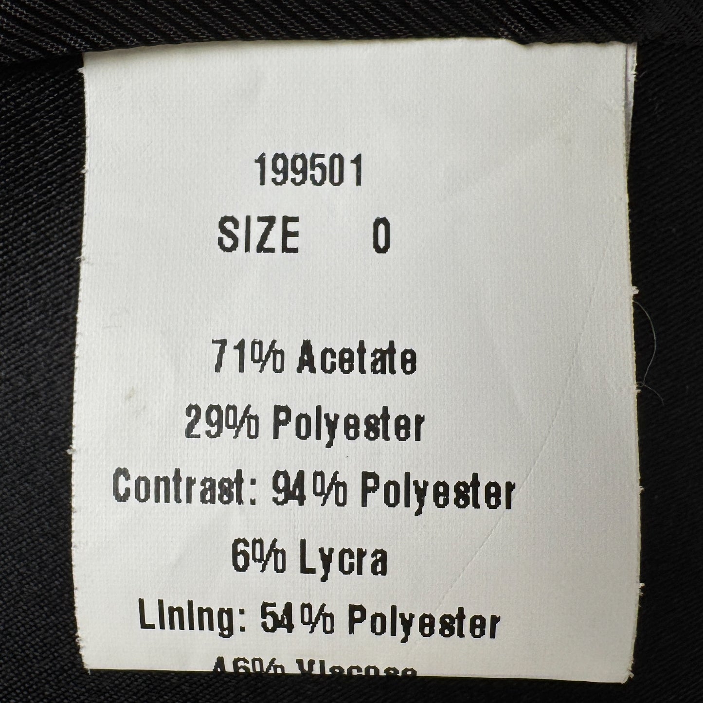 Bianca Spender Black Crepe Jacquette Cape Jacket 0 ~ AU6-8 ~ Small