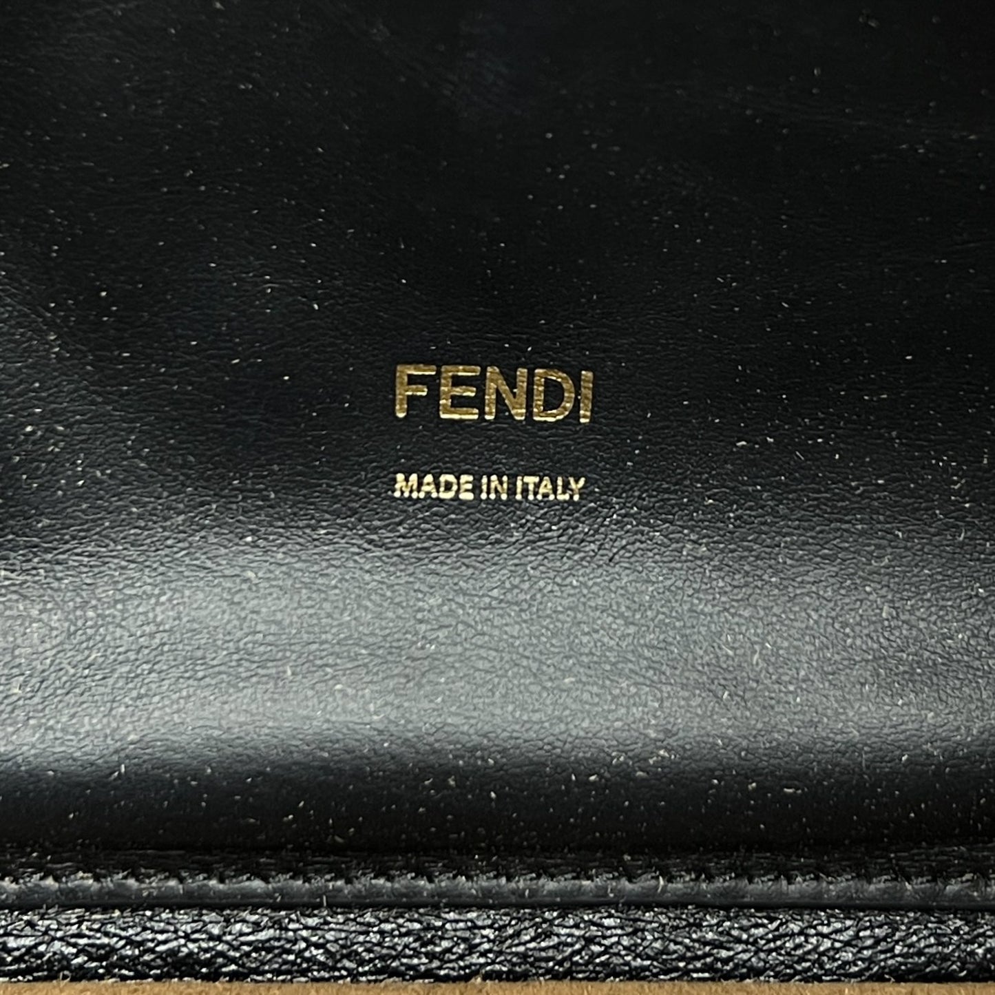 Fendi Black Leather Kan U Large Shoulder Satchel Bag