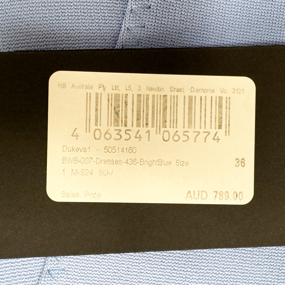 Boss Hugo Boss Blue Dukeva Fitted Midi Dress AU8 ~ Small ~ EU38 [NEW]