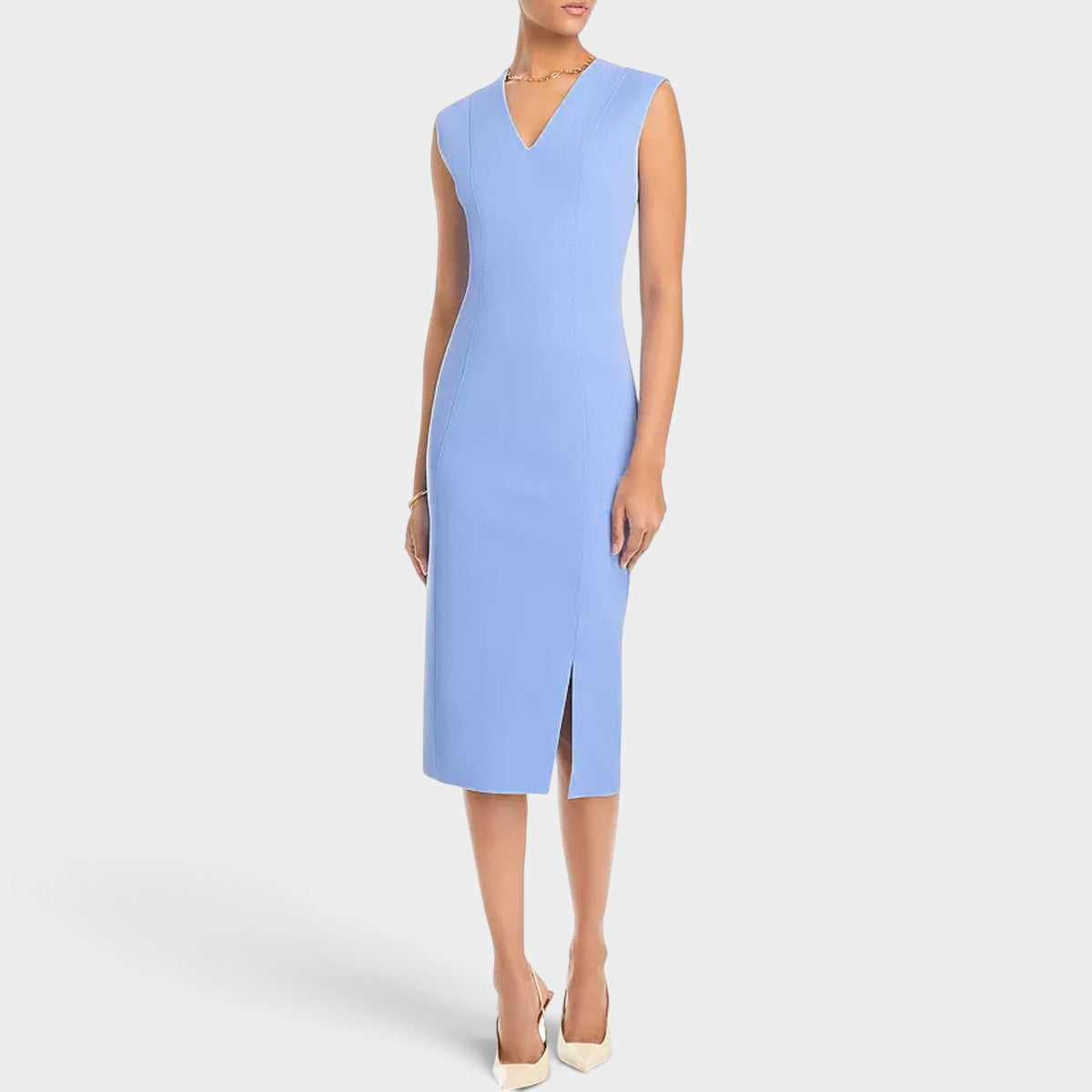 Boss Hugo Boss Blue Dukeva Fitted Midi Dress AU8 ~ Small ~ EU38 [NEW]