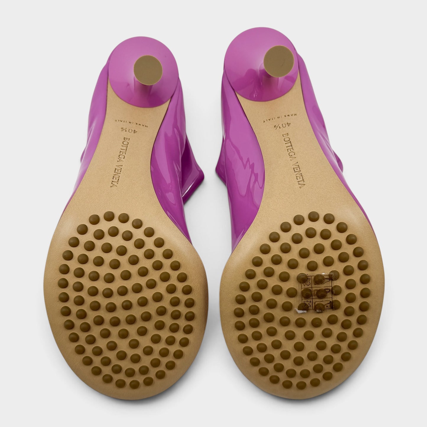 Bottega Veneta Gloss Pink Nappa Leather Dot Pump Heeled Shoes EU40.5 ~ AU9.5 [NEW]