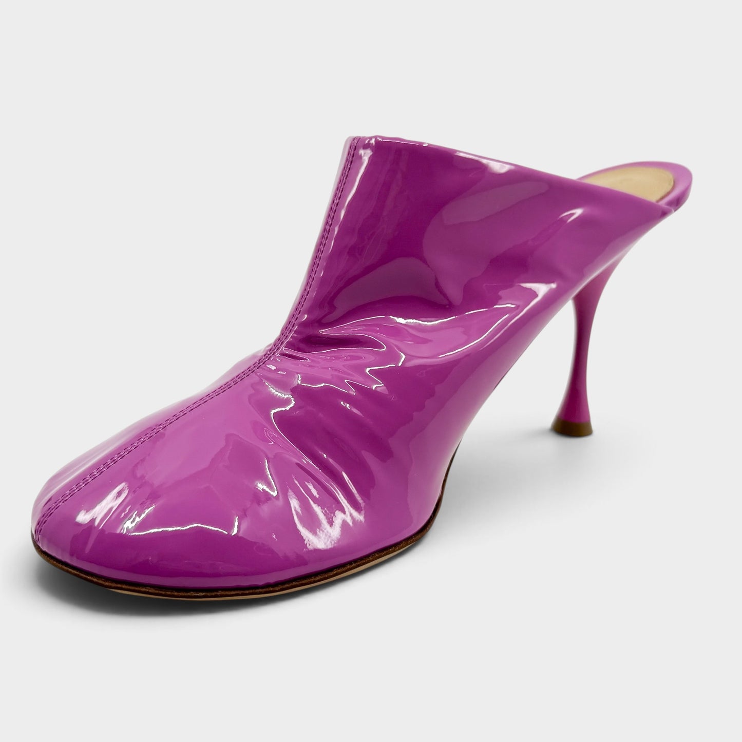 Bottega Veneta Gloss Pink Nappa Leather Dot Pump Heeled Shoes EU40.5 ~ AU9.5 [NEW]