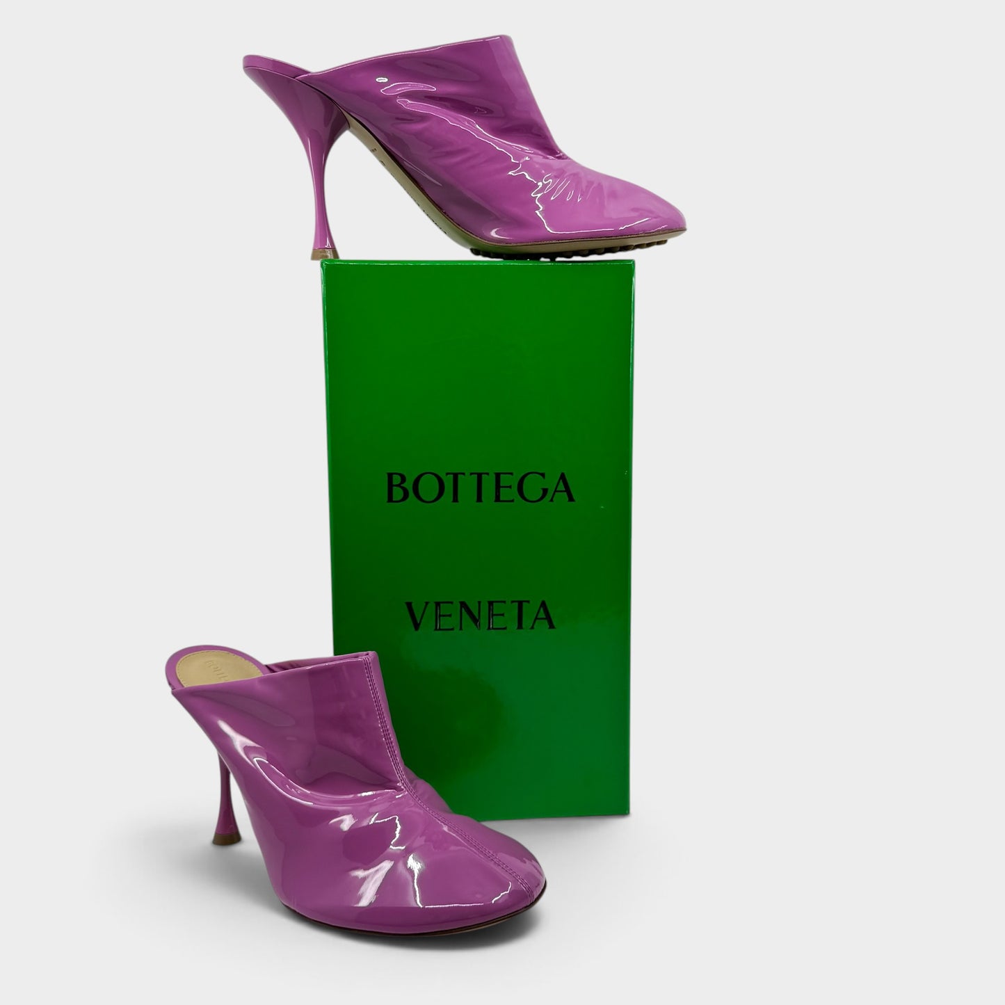 Bottega Veneta Gloss Pink Nappa Leather Dot Pump Heeled Shoes EU40.5 ~ AU9.5 [NEW]