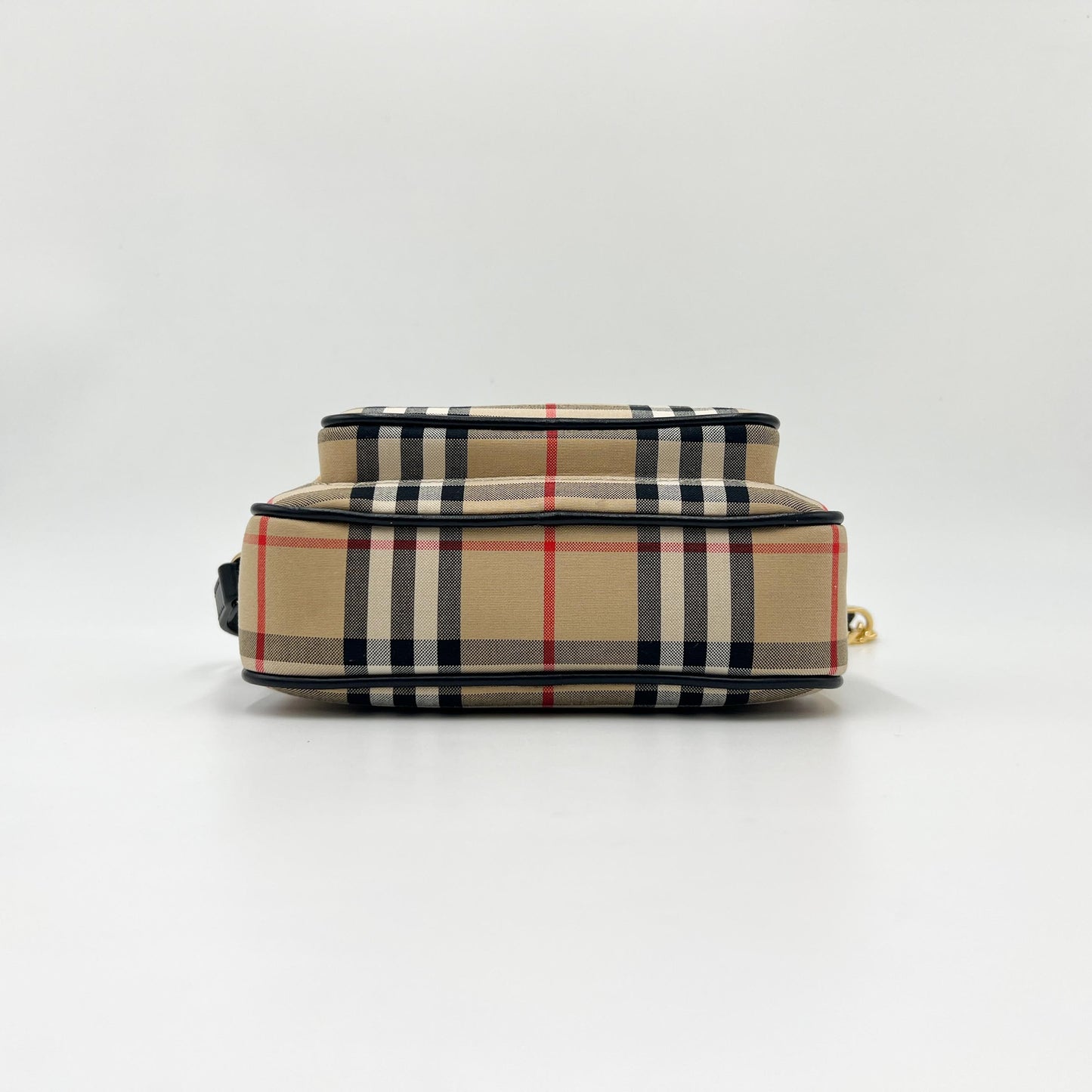 Burberry Canvas & Leather Vintage Check Camera Crossbody Bag