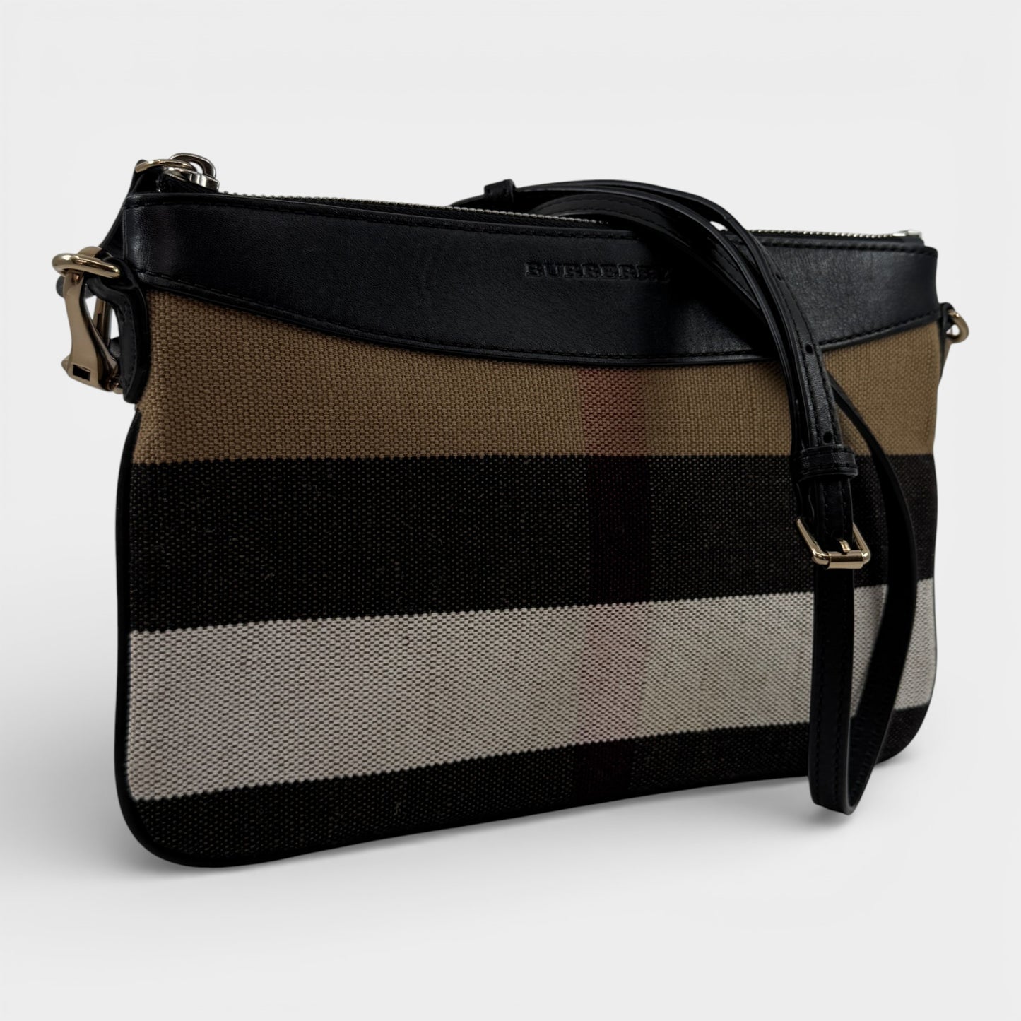 Burberry Peyton House Check Canvas Crossbody Bag