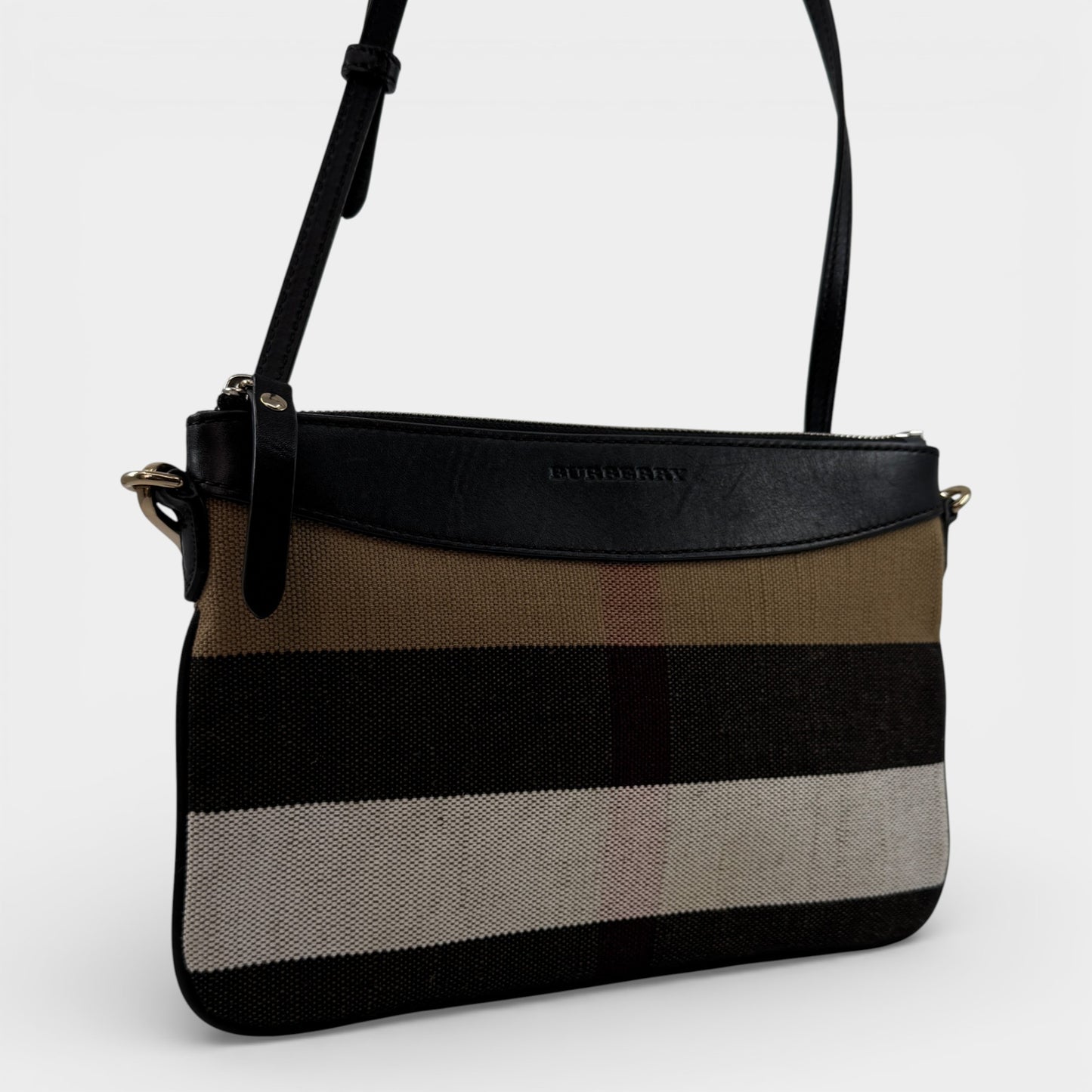 Burberry Peyton House Check Canvas Crossbody Bag