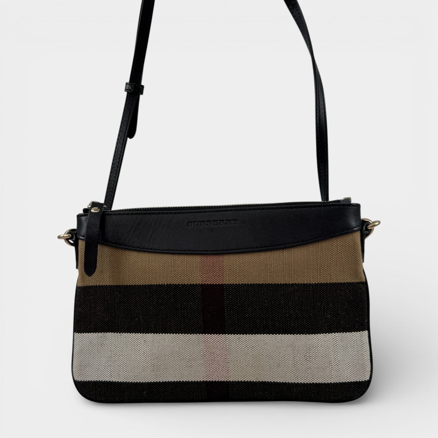 Burberry Peyton House Check Canvas Crossbody Bag