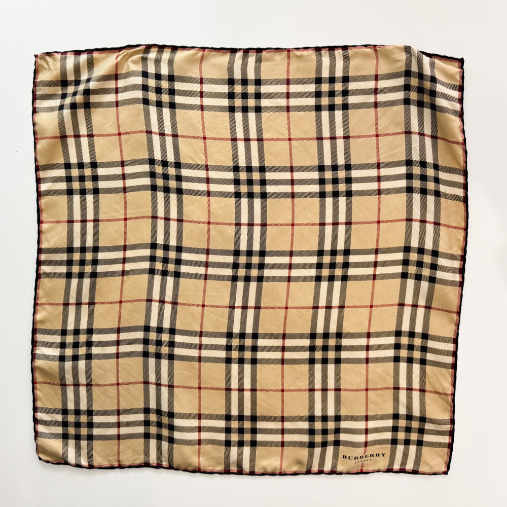 Vintage Burberry London Novacheck Silk Square Scarf [45cm]