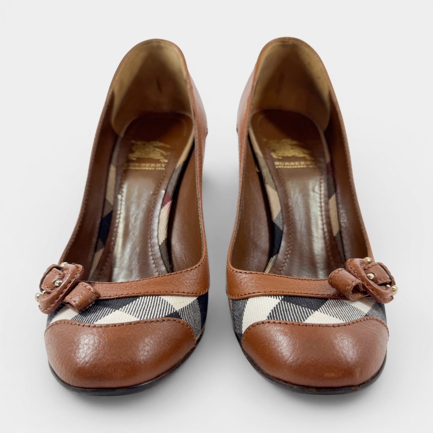 Burberry Nova Check Icon Heeled Shoes EU38.5 ~ AU7.5