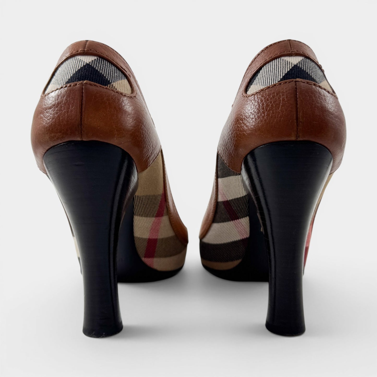 Burberry Nova Check Icon Heeled Shoes EU38.5 ~ AU7.5