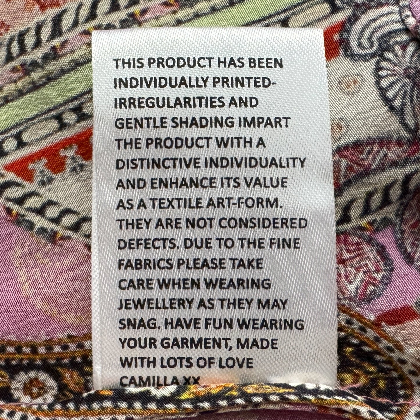 Camilla Pink 100% Silk Lotus Lovers Button Up Yoke Dress X-Small ~ AU8 ~ AU6