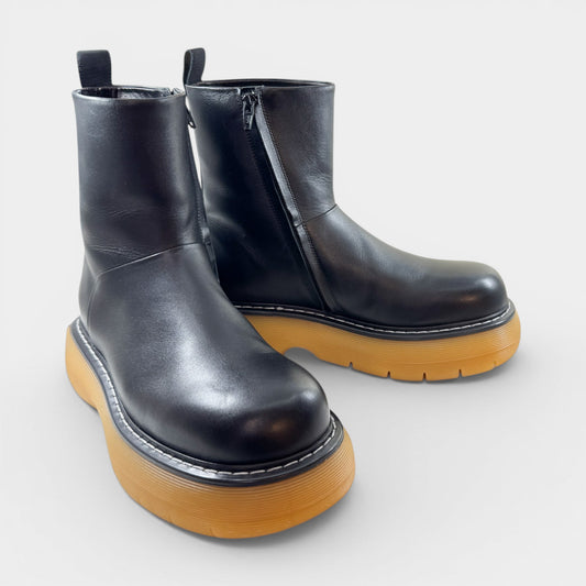 Camilla & Marc Black Leather Miki Ankle Boots EU39 ~ AU8 [NEW]