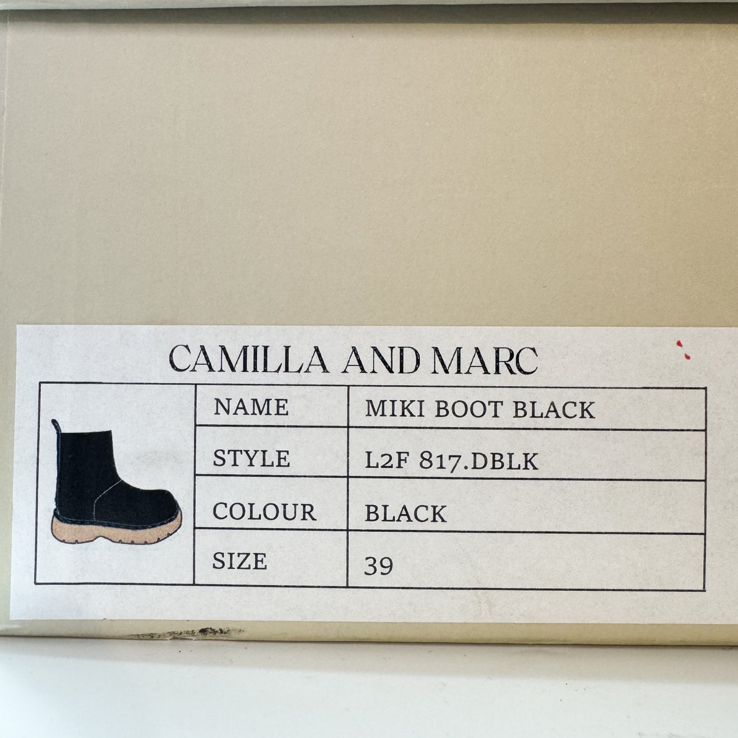 Camilla & Marc Black Leather Miki Ankle Boots EU39 ~ AU8 [NEW]