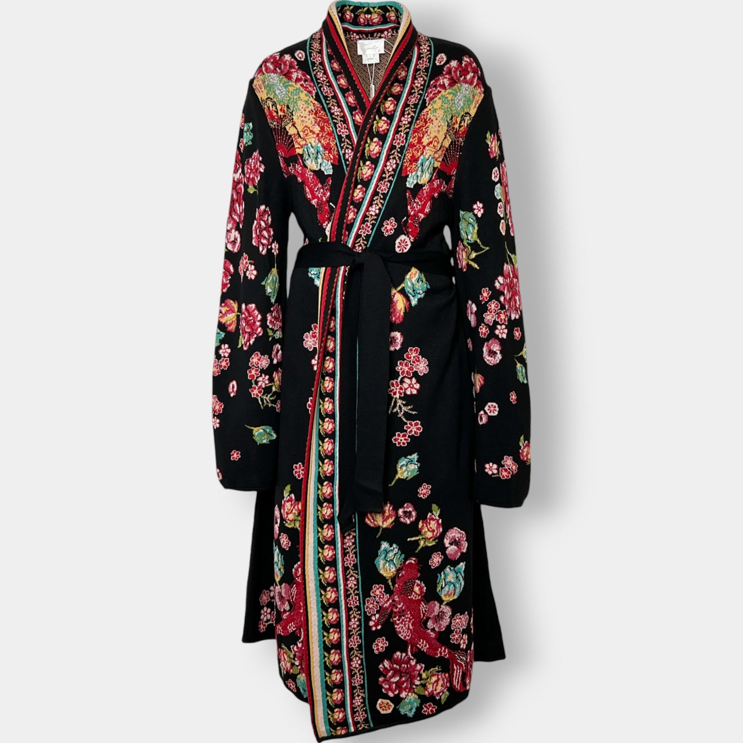 Camilla 'Painted Land' Long Kimono Wrap Coat Large ~ AU14 [NEW]