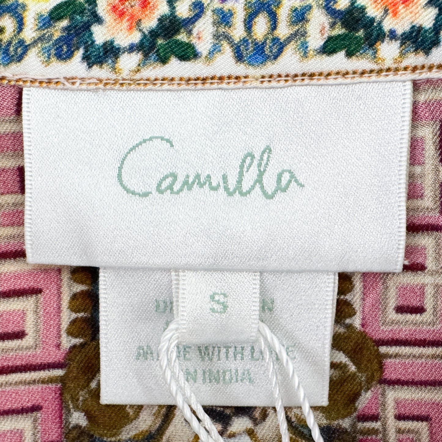 Camilla Party In The Palace Silk Midi Shirt Dress 1 ~ AU8 [NEW]