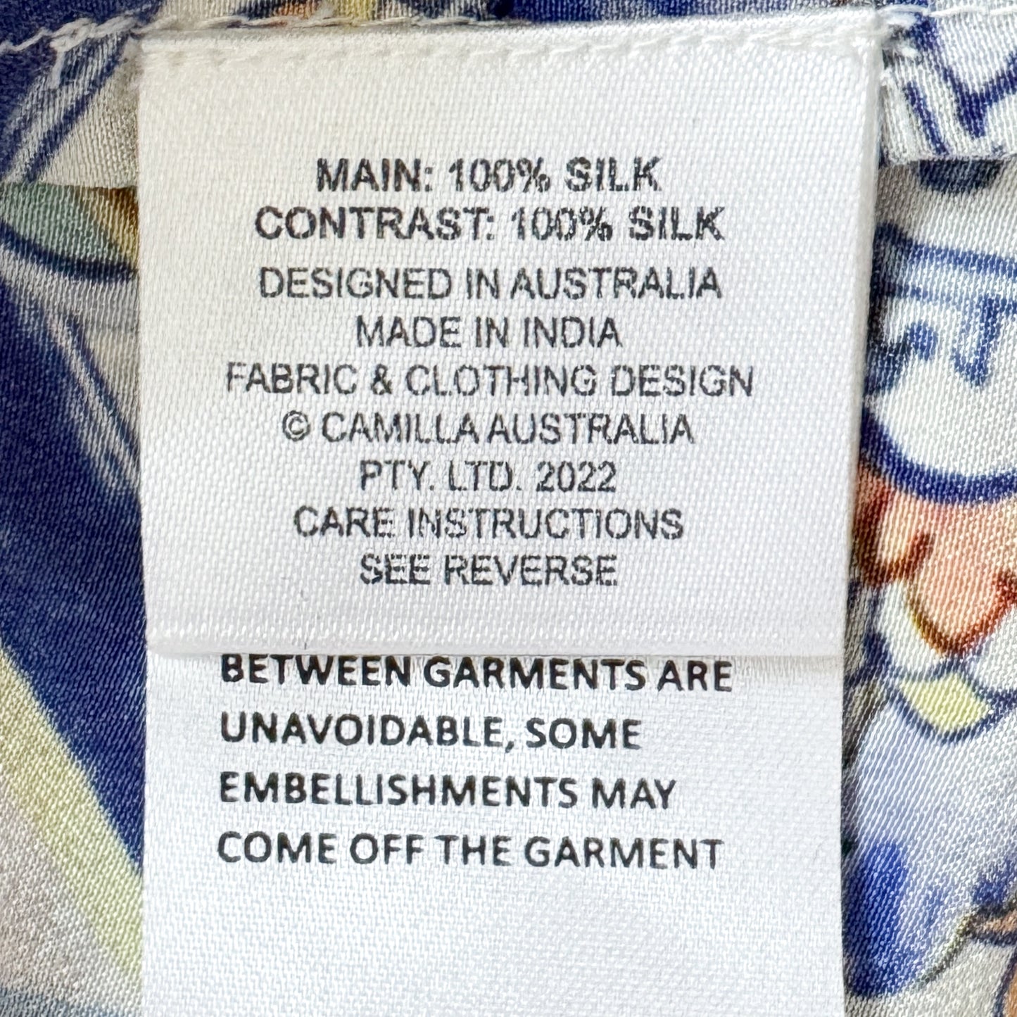 Camilla Multicoloured Silk Amalfi Amore A-Line Frill Dress Small ~ AU8-10-12