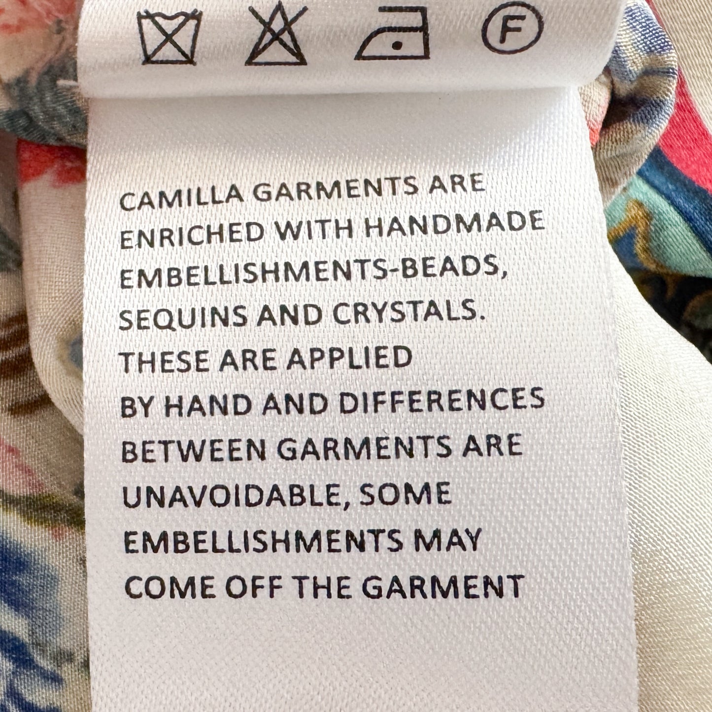 Camilla Multicoloured Silk Amalfi Amore A-Line Frill Dress Small ~ AU8-10-12