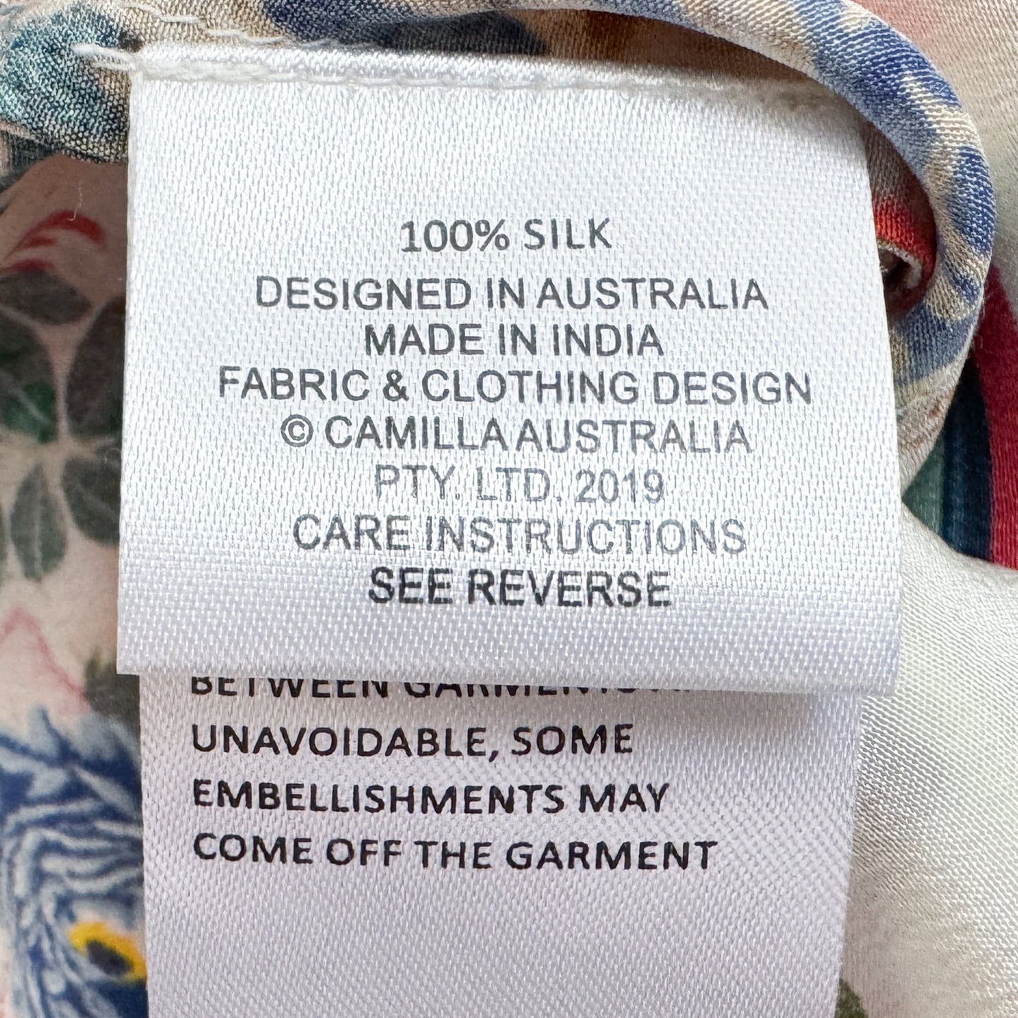 Camilla Multicoloured Silk Amalfi Amore A-Line Frill Dress Small ~ AU8-10-12