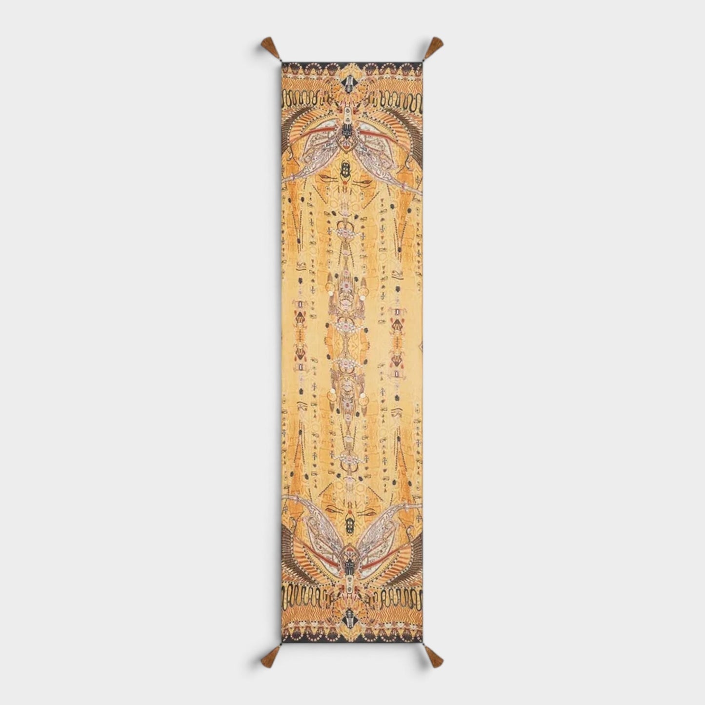 Camilla Yellow & Gold Silk Valley Of The Kings Long Scarf