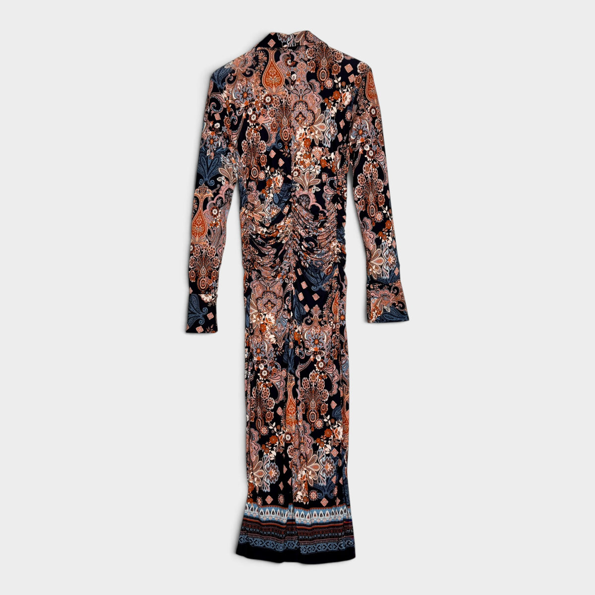 Cara Cara Draped Paisley Midi Dress AU12-14 ~ XL
