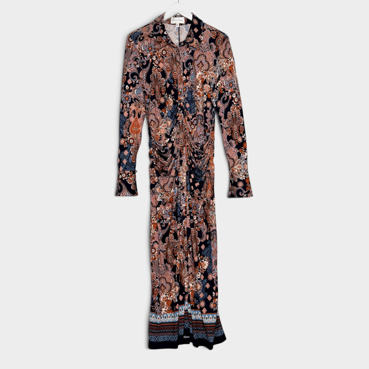 Cara Cara Draped Paisley Midi Dress AU12-14 ~ XL