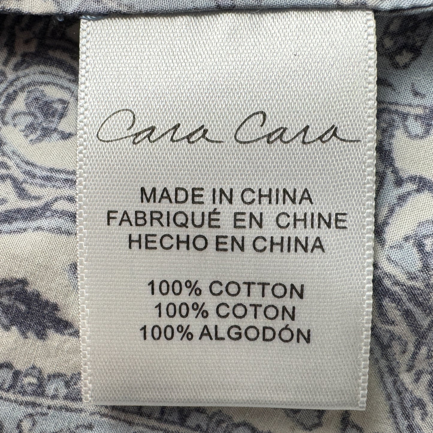 Cara Cara x Cabana Blue Cotton Paisley Print Martina Dress Large ~ AU12