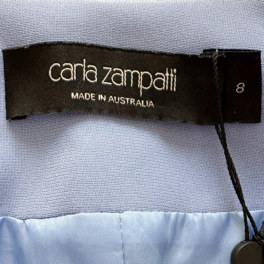 Carla Zampatti Cornflower Blue Crepe Milan Jacket AU8 ~ Small [NEW]