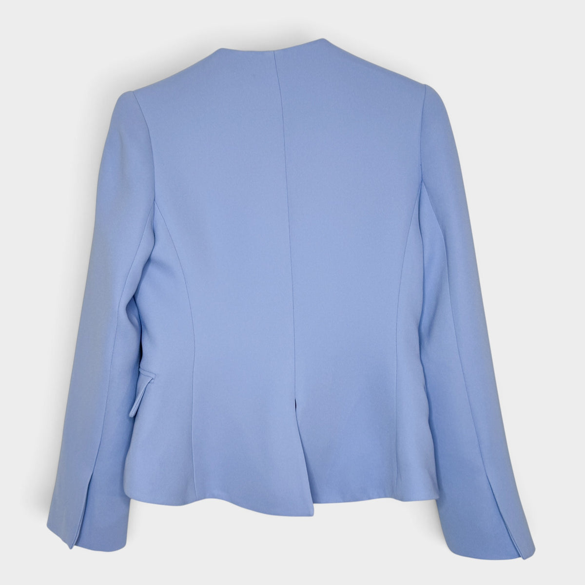 Carla Zampatti Cornflower Blue Crepe Milan Jacket AU8 ~ Small [NEW]