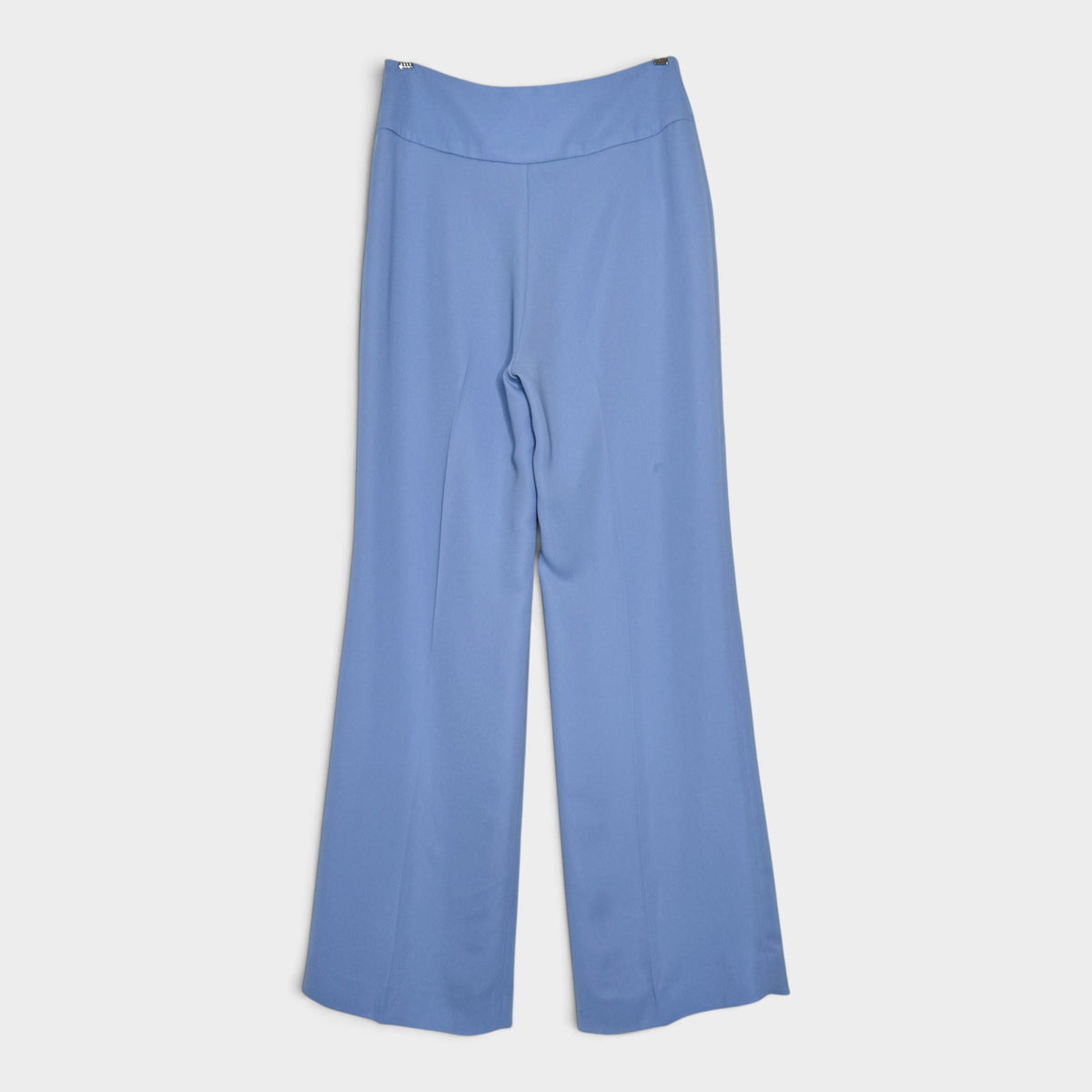 Carla Zampatti Cornflower Blue Crepe Wide Leg Classic Pants AU8 [NEW]