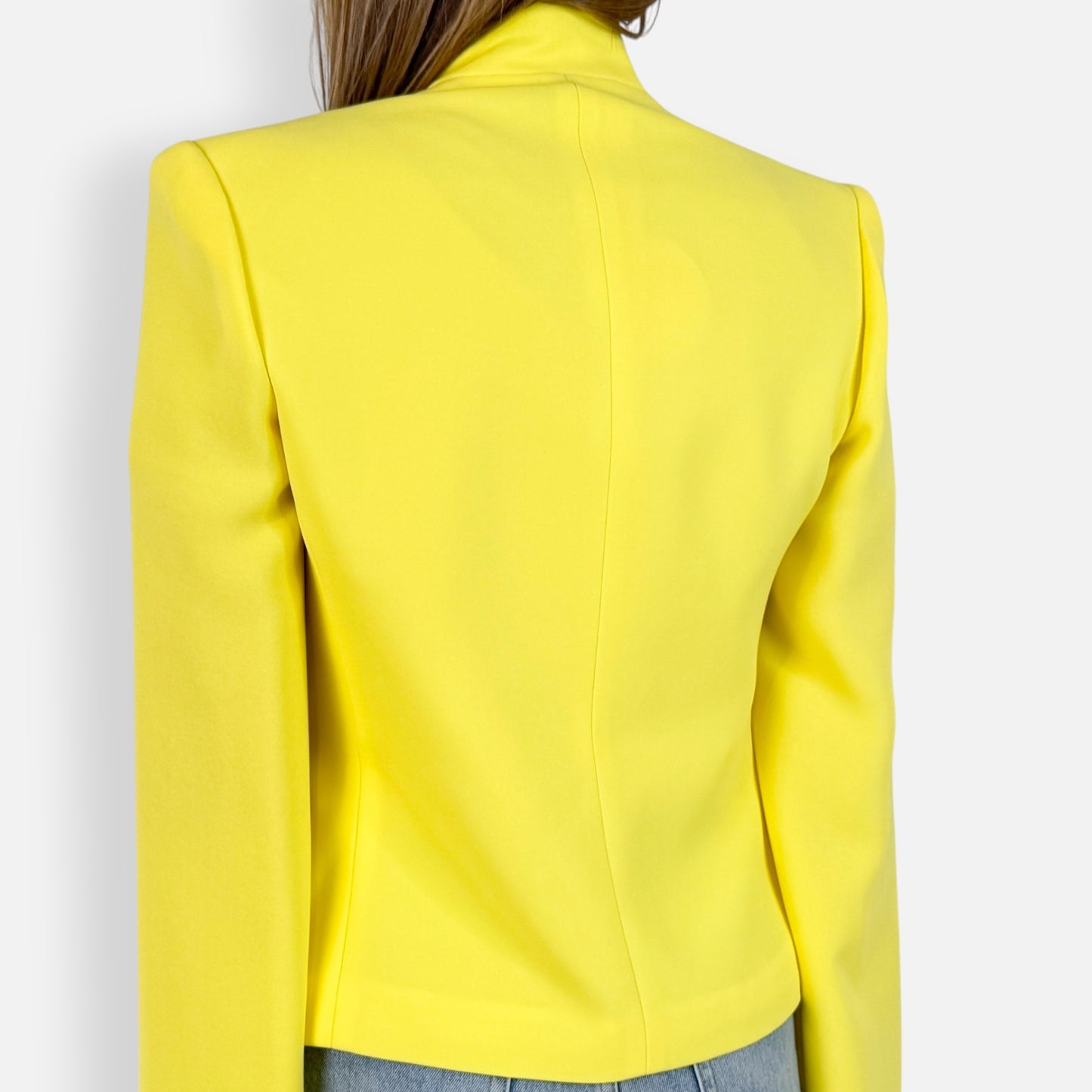 Carla Zampatti Citrus Yellow Dramatic Entrance Zip Jacket AU10