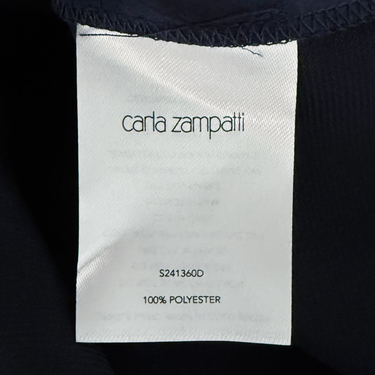 Carla Zampatti Midnight Navy Satin Wrap Dress AU8 ~ Small [NEW]