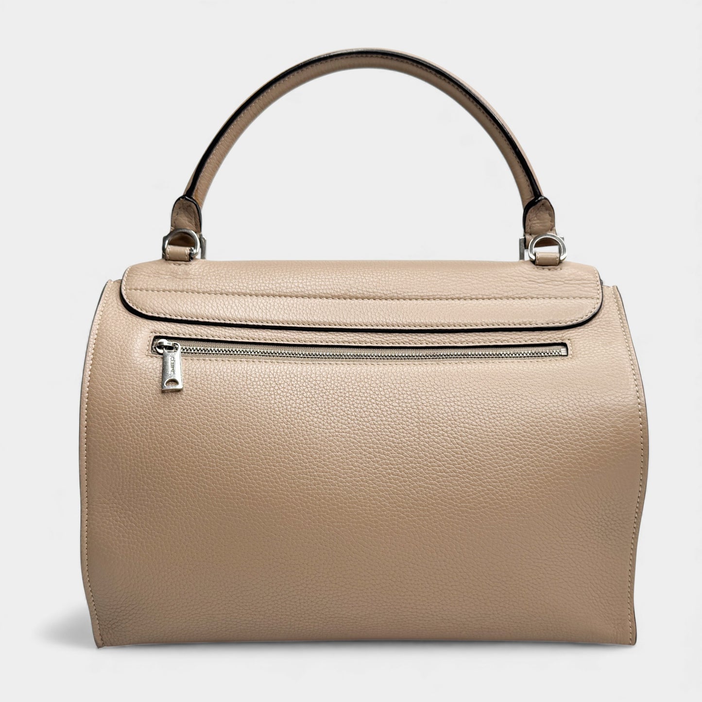 Celine Beige Leather & Suede Trapeze Top Handle Bag