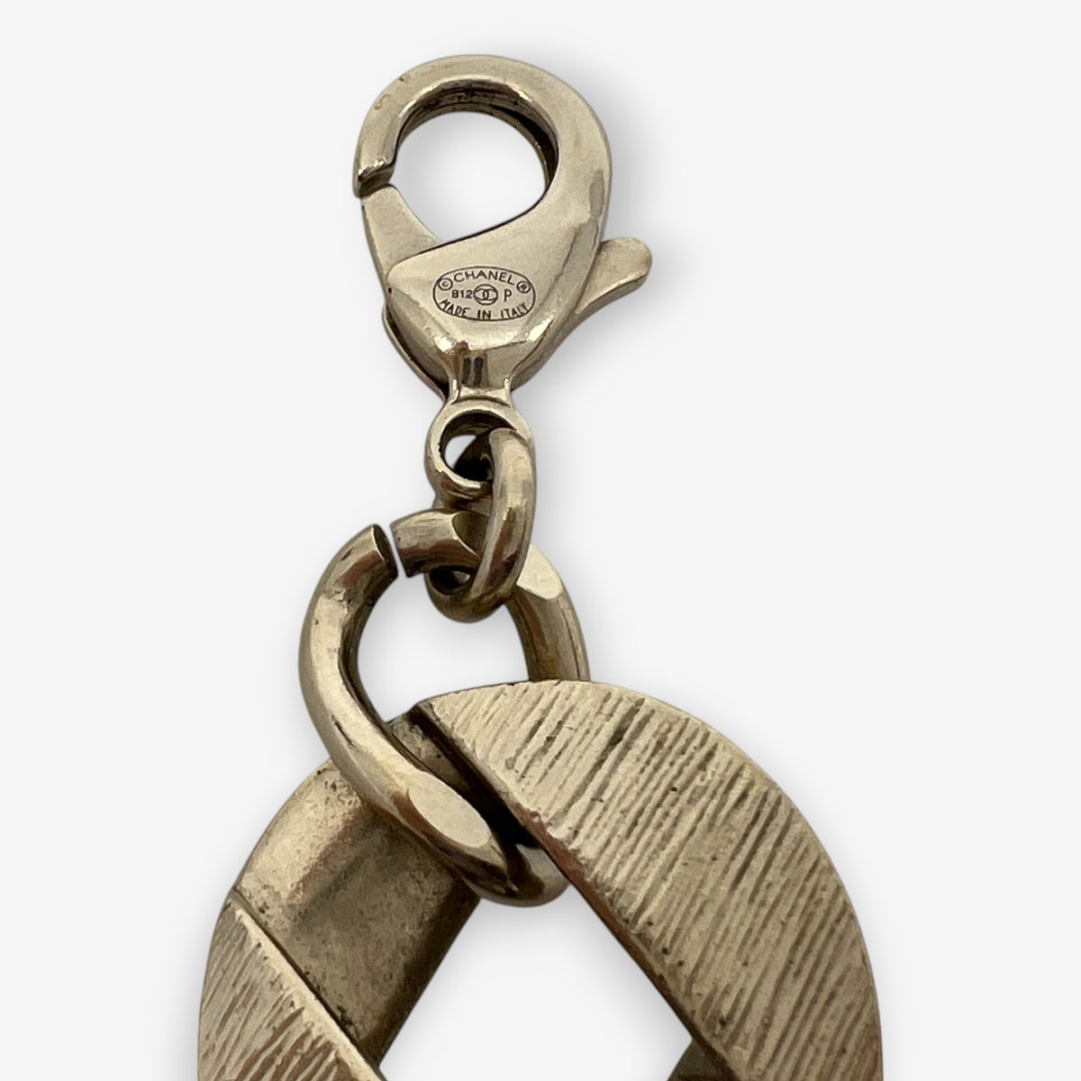 Chanel 2012 Gold-Tone Brown Leather Chain CC Charm Bracelet