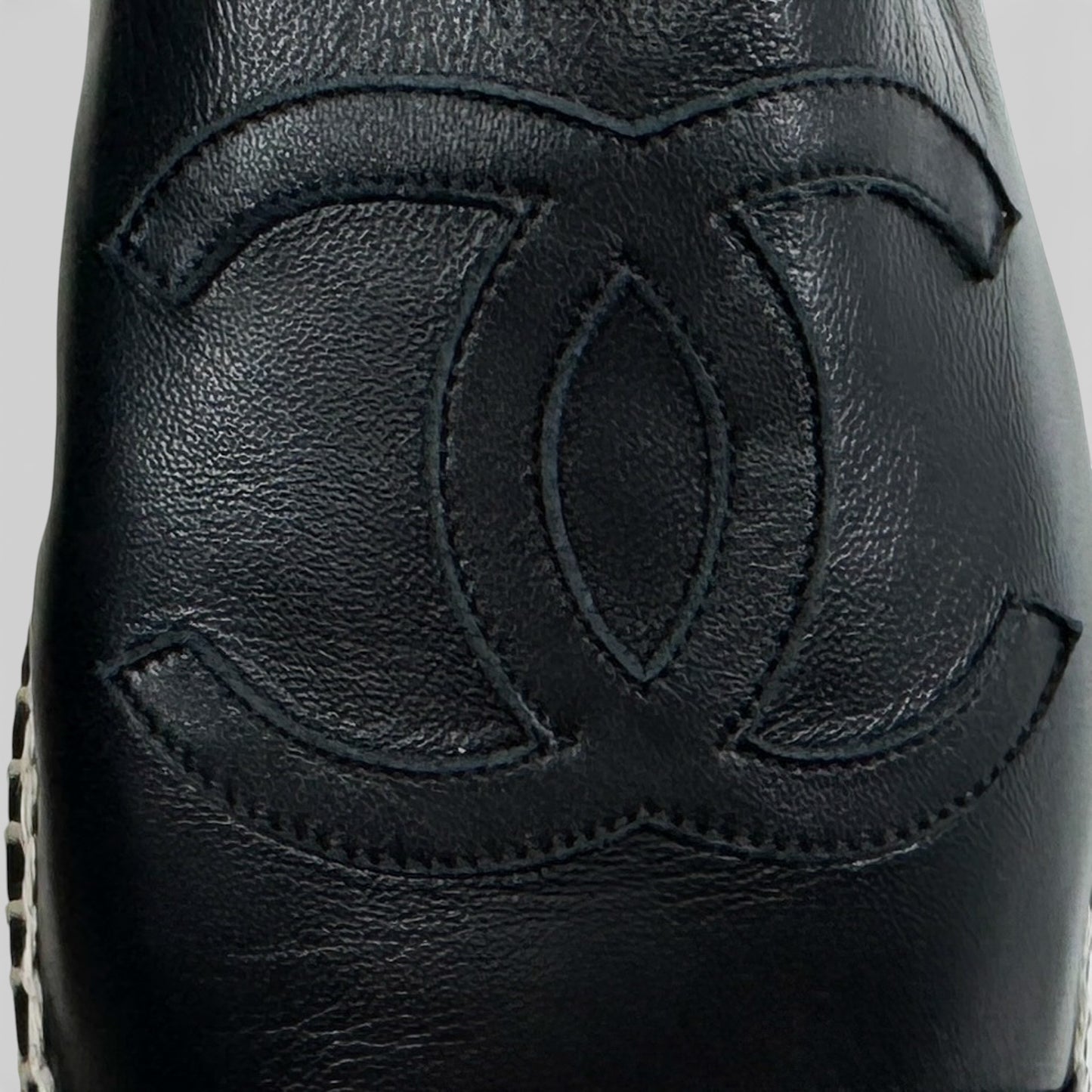 Chanel Black Lambs Leather Espadrilles EU41 ~ AU10 (also fits AU9) [G29762]