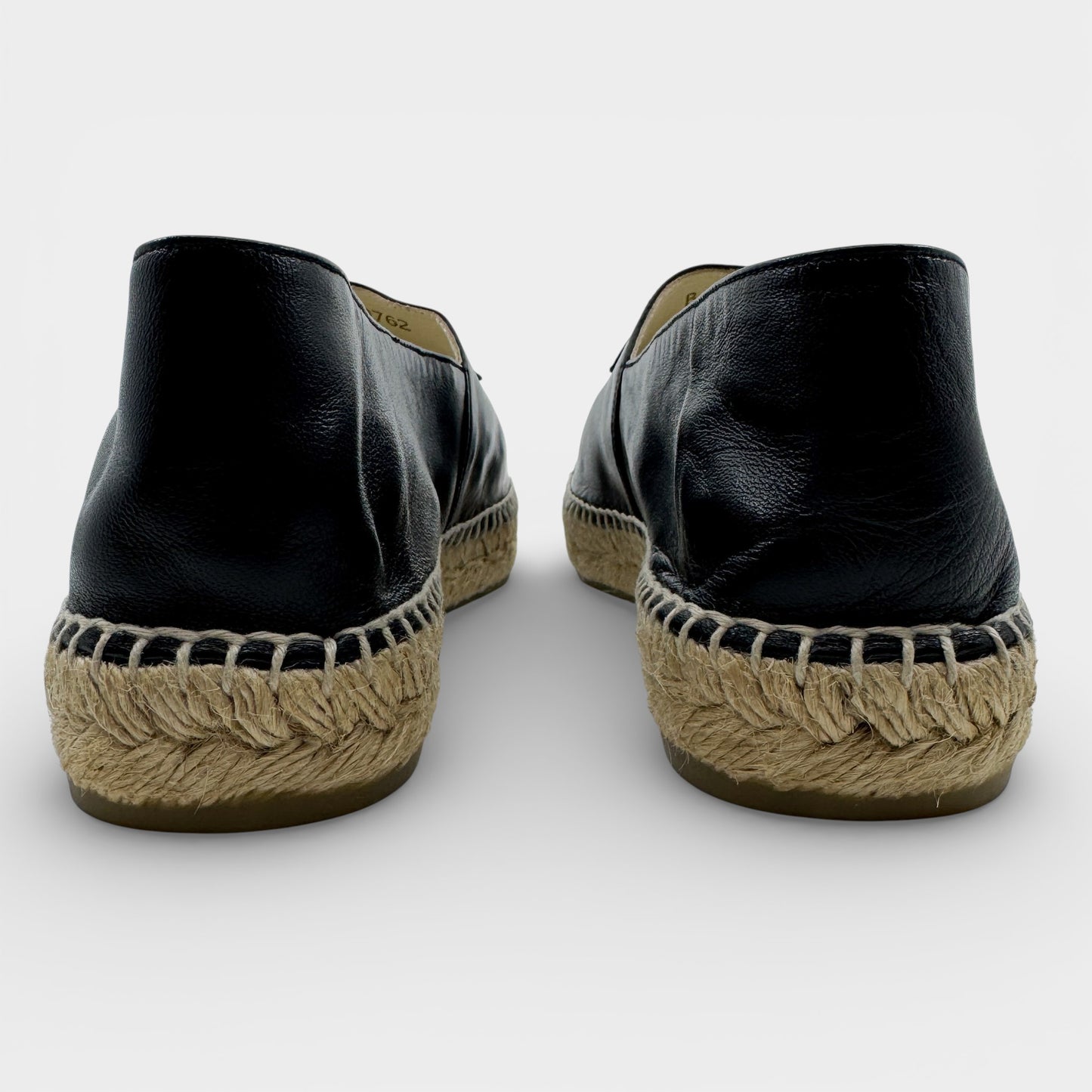 Chanel Black Lambs Leather Espadrilles EU41 ~ AU10 (also fits AU9) [G29762]