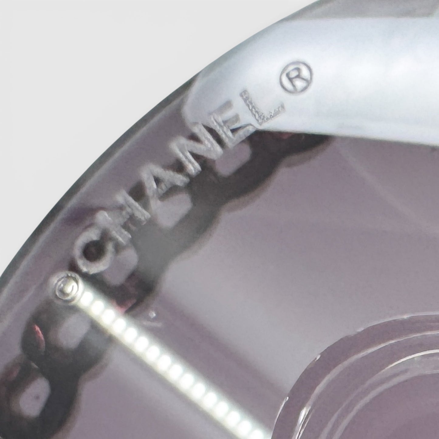 Chanel Round Rimless Sunglasses Faux Pearl Chain [4245]