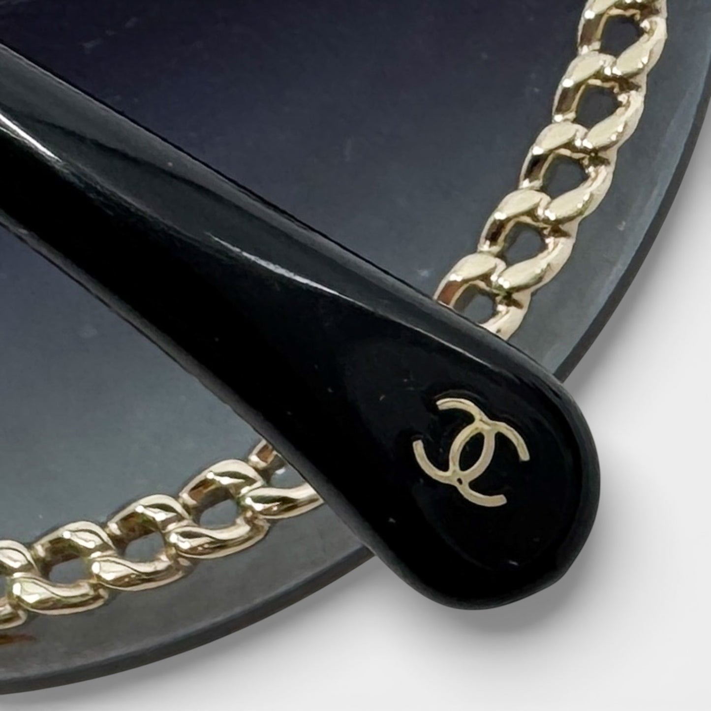 Chanel Round Rimless Sunglasses Faux Pearl Chain [4245]