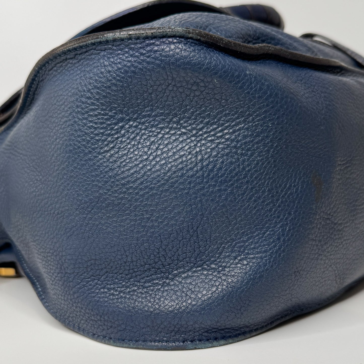 Chloe Navy Blue Leather Chloe Marcie Large Tote Bag