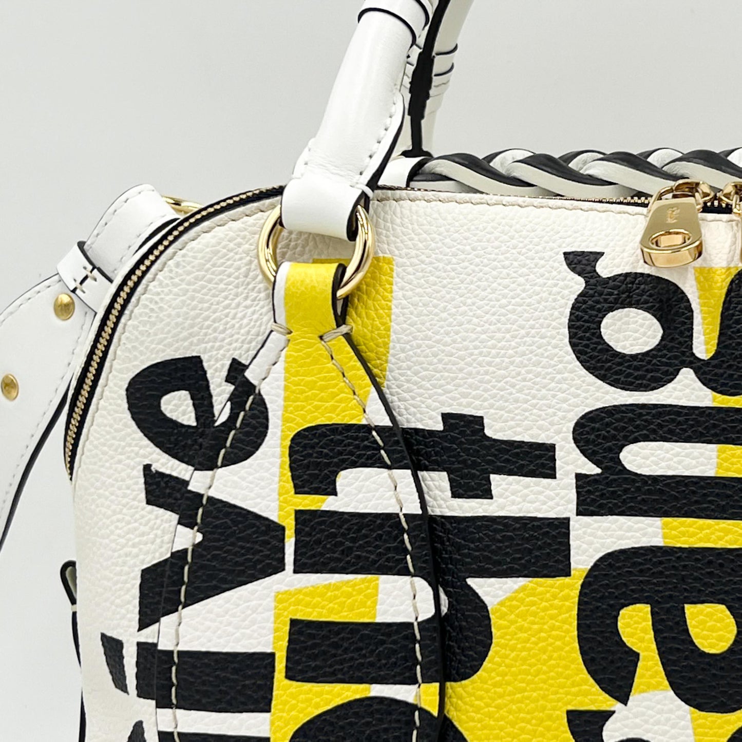 Chloe x Corita Kent White Leather Medium Daria Bag