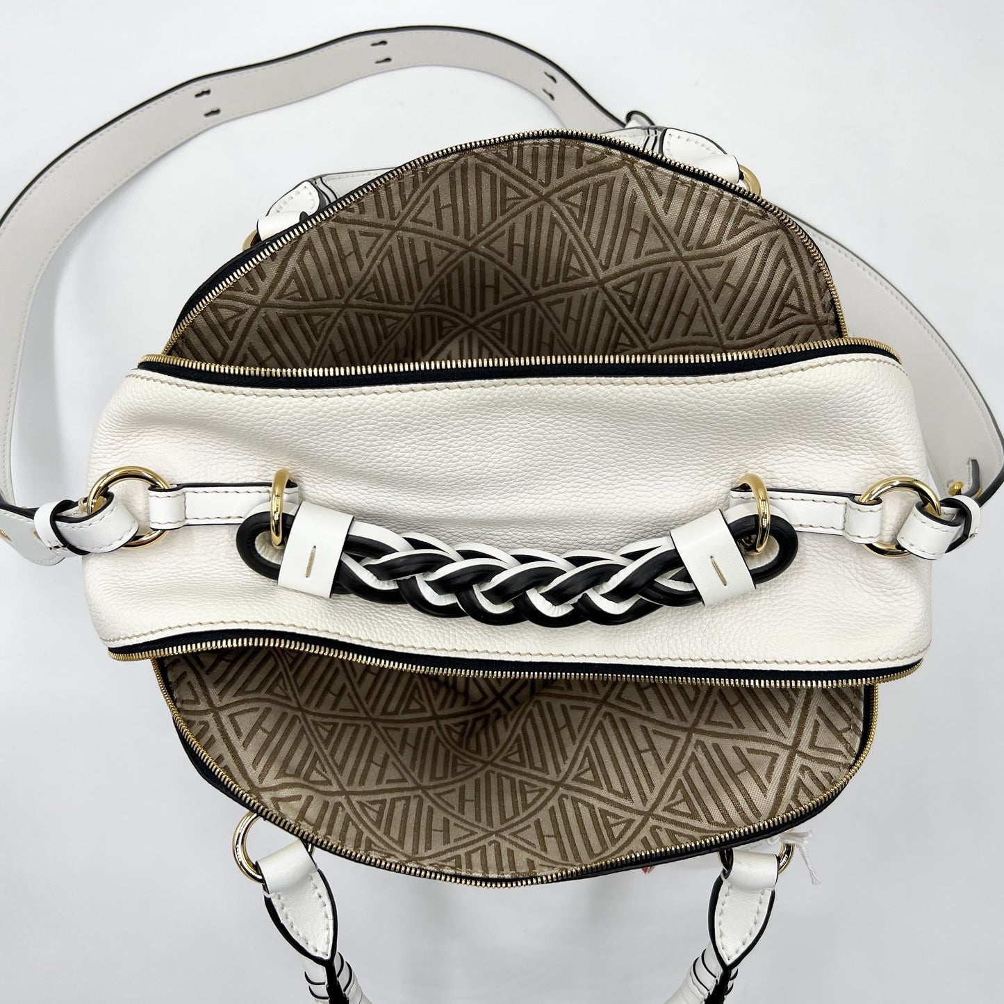 Chloe x Corita Kent White Leather Medium Daria Bag