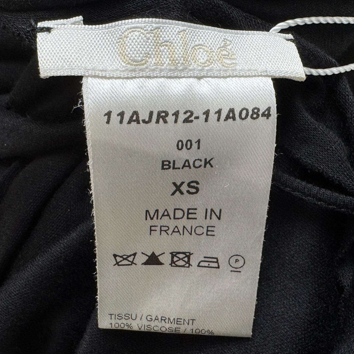 Chloe Black Jersey Sun Dress Small ~ AU8