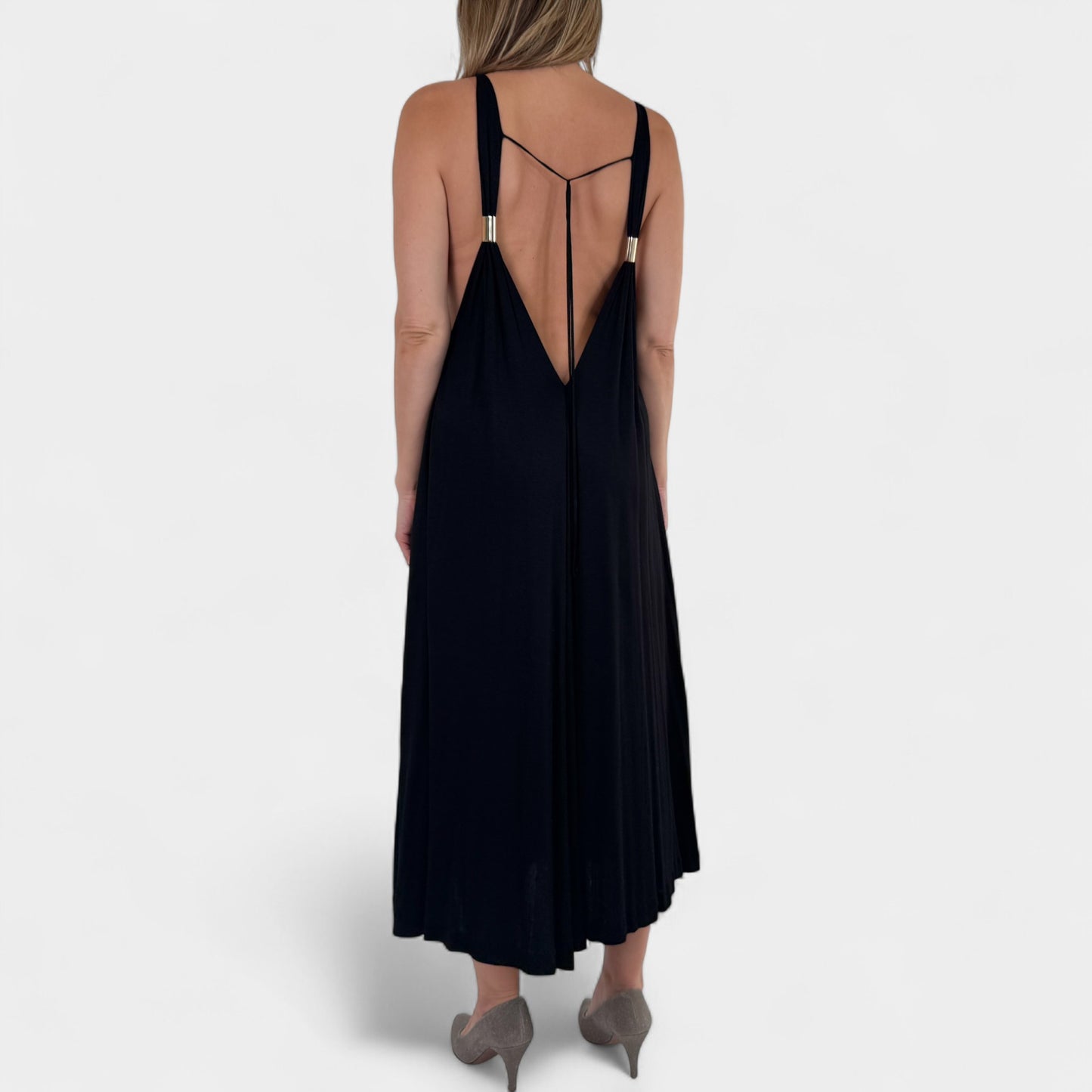 Chloe Black Jersey Sun Dress Small ~ AU8