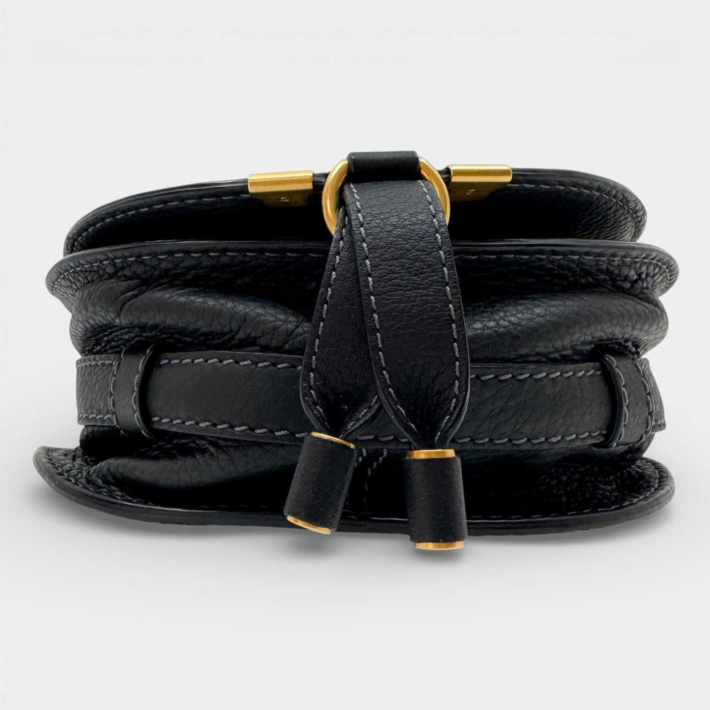 Chloé Marcie Dark Brown Leather Small Saddle Bag