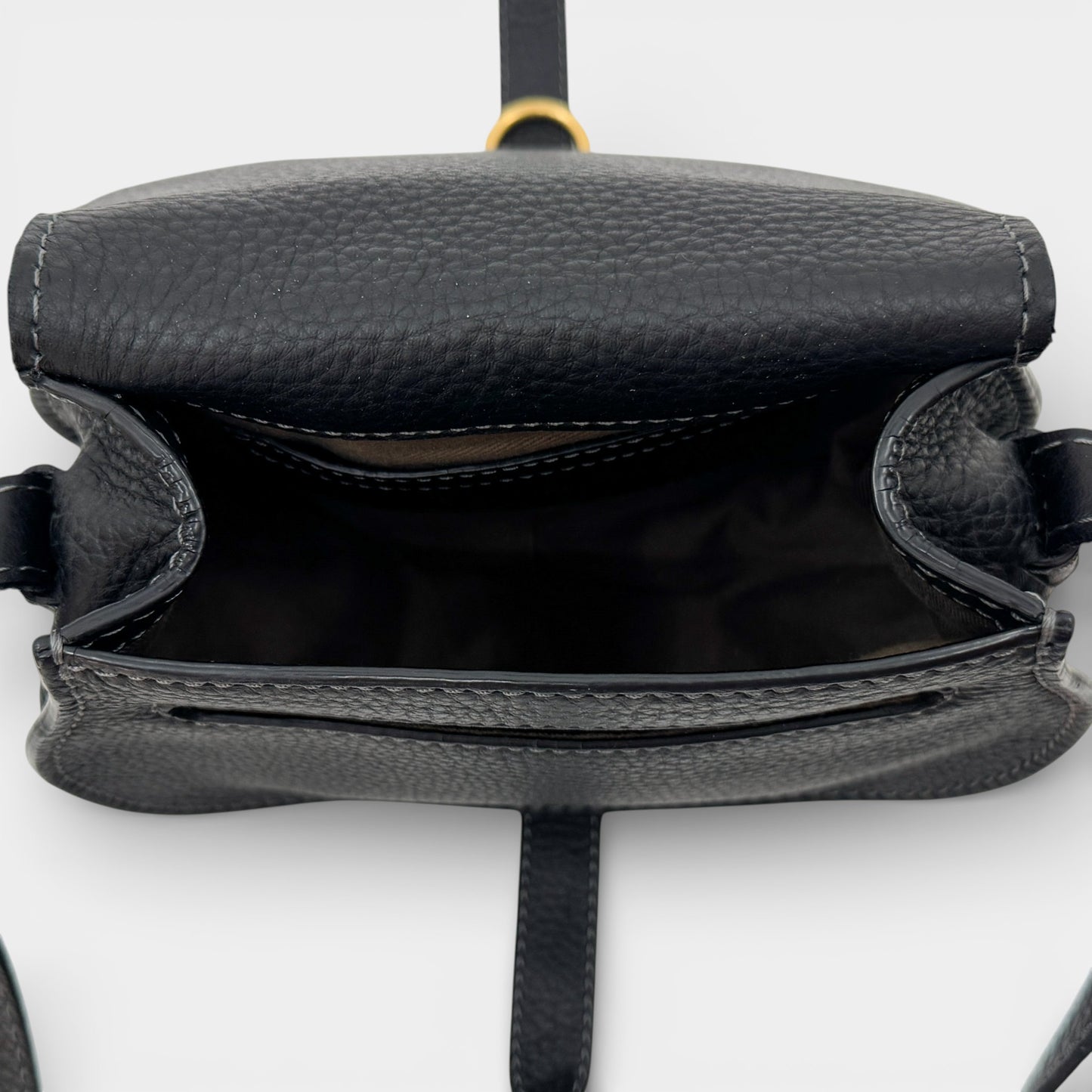 Chloé Marcie Dark Brown Leather Small Saddle Bag