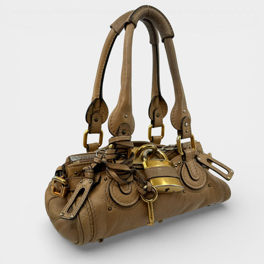 Chloe Vintage Brown Leather Small Paddington Handbag