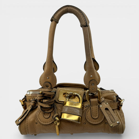 Chloe Vintage Brown Leather Small Paddington Handbag