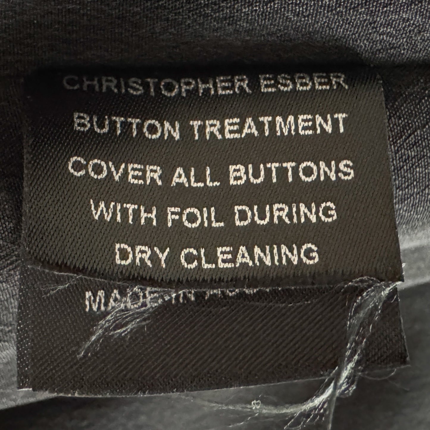 Christopher Esber Black Fitted Strapless Button Dress AU10 ~ US6